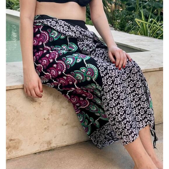 Pareos Del Mar Sarong Wrap Cover Up One Size Multicolor Summer Beach Resort - Picture 3 of 12